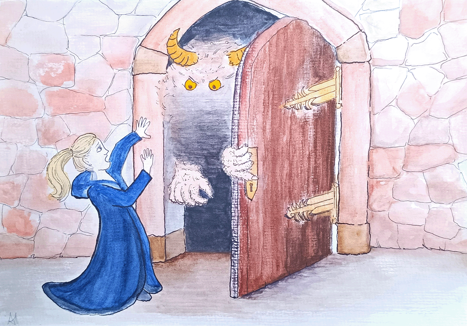 Bella blickt ihren Vater an